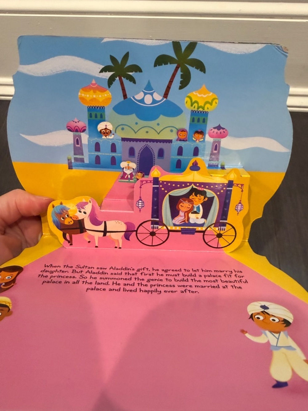 Disney Aladdin Pop-Up Hardcover Book - Purple and Yellow Kids Toddler - Picture 7 of 7